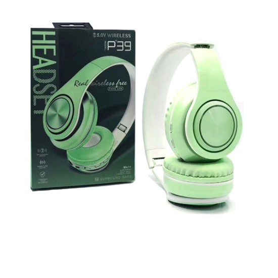 BLUETOOTH HEADPHONE WIRELESS P39 GREEN